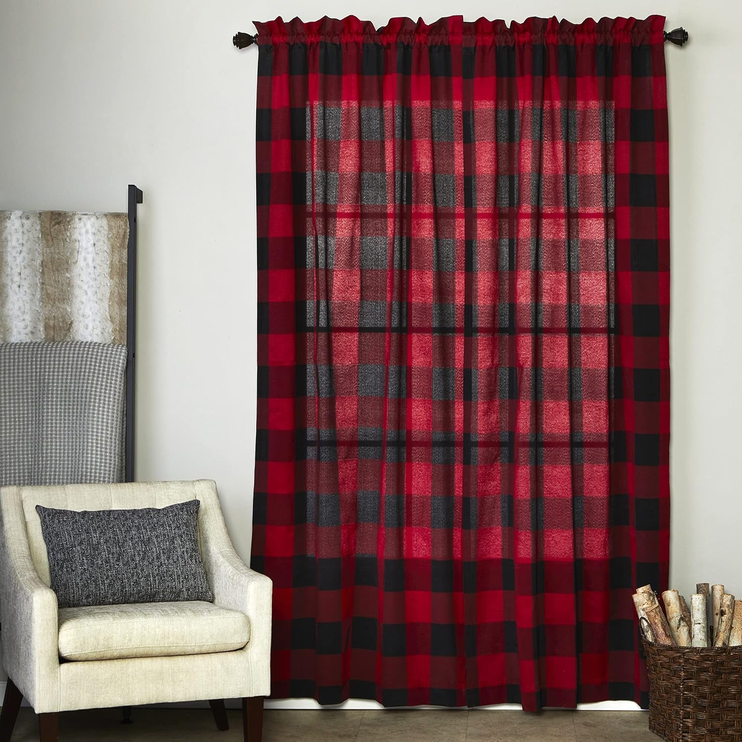 by Saturday Knight Ltd. - U7091010084P09 Grandin Window Panel, 40" X 84", Red