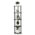 Turn-N-Tube Wood 5 Tier Corner Display Rack in Dark Walnut