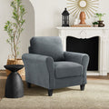 Alexa Club Chair, Gray Fabric