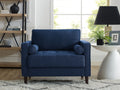 Lorelei Oversized Chair, Navy Blue Fabric