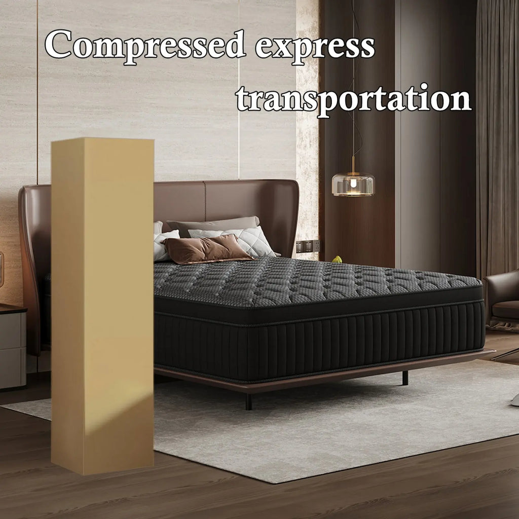 【Summerwins】Lodeija 8/10/12/14Inch Twin,Full,Queen and King Size Mattresses-Memory Foam and Spring Hybrid Mattress,Medium Firmness,Lumbar Support,Suitable for Home Bedrooms and Hotels,Pet-Friendly,Dealsforyoudays