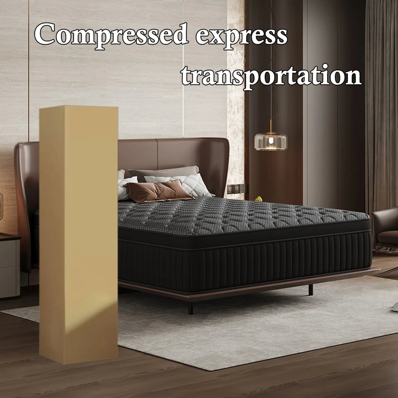 【Summerwins】Lodeija 8/10/12/14Inch Twin,Full,Queen and King Size Mattresses-Memory Foam and Spring Hybrid Mattress,Medium Firmness,Lumbar Support,Suitable for Home Bedrooms and Hotels,Pet-Friendly,Dealsforyoudays