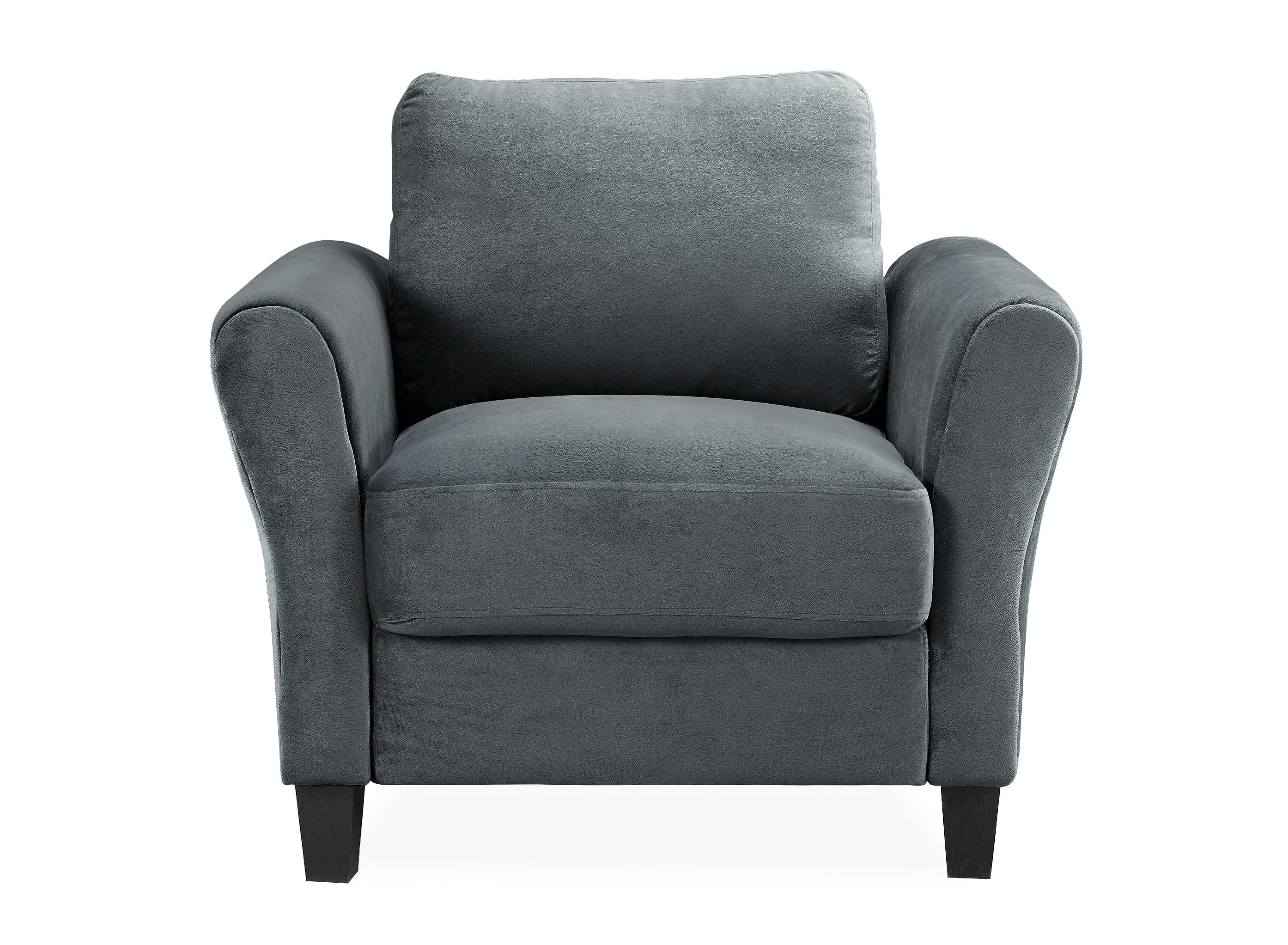 Alexa Club Chair, Gray Fabric