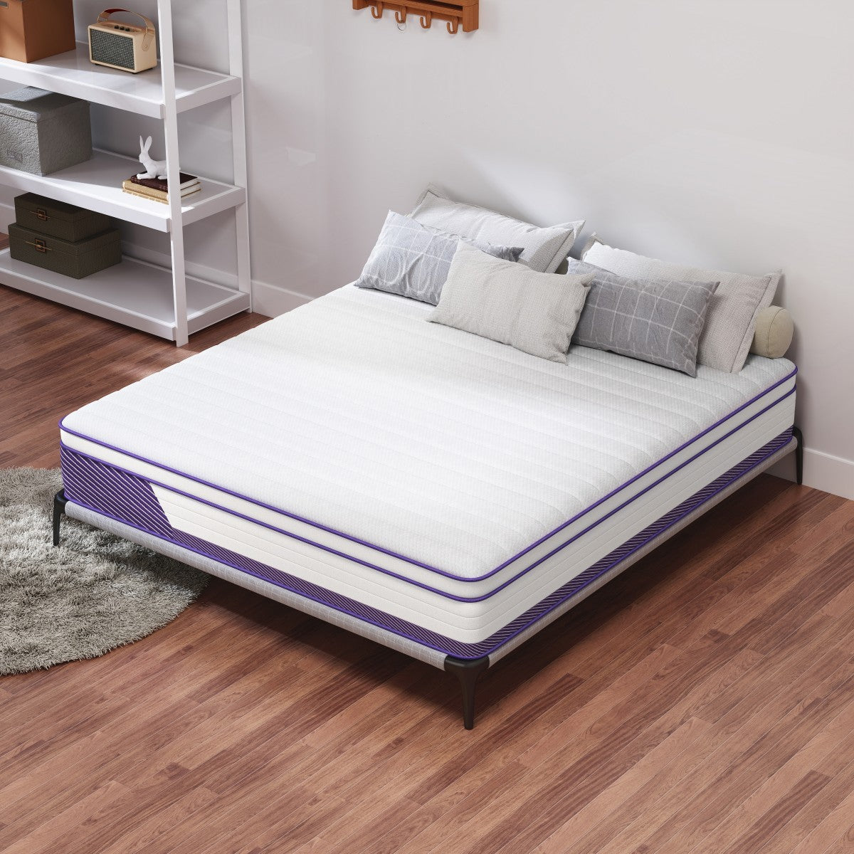 12"14" Gel Memory Foam Spring Hybrid Queen Mattress Twin Full King Size in a Box