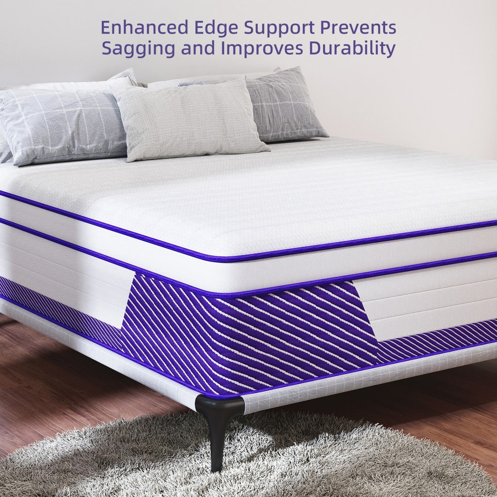 12"14" Gel Memory Foam Spring Hybrid Queen Mattress Twin Full King Size in a Box